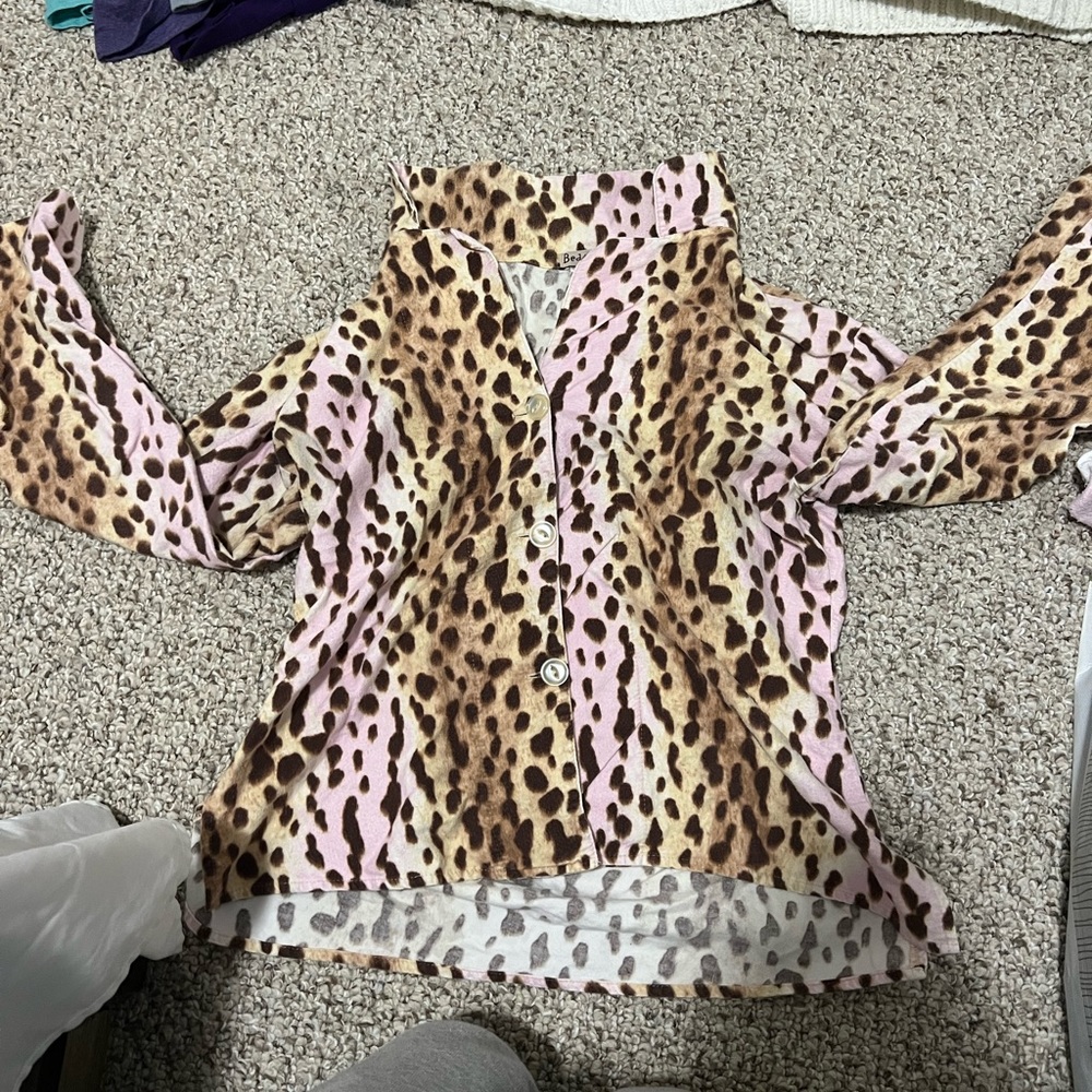 2 piece set pj set cheetah